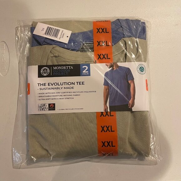Mondetta Outdoor Project Men's 2 Pack Short Sleeve The Evolution Tees, XXL - Picture 4 of 5